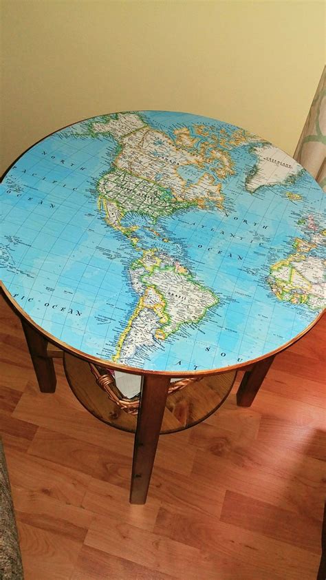 If you want to avoid the yellowing of your mod podge, then keep it away from sunlight and. Map, small end table. Mod Podge top. Put Map down, Mod ...