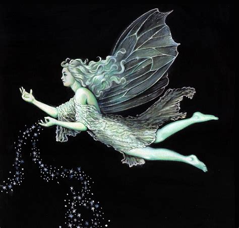 Fairy Flying And Sprinkling Fairy Dust Stock Images