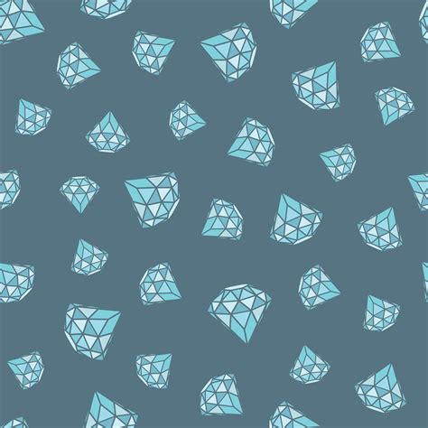 Pattern Of Geometric Blue Diamonds On Grey Background Trendy Hipster