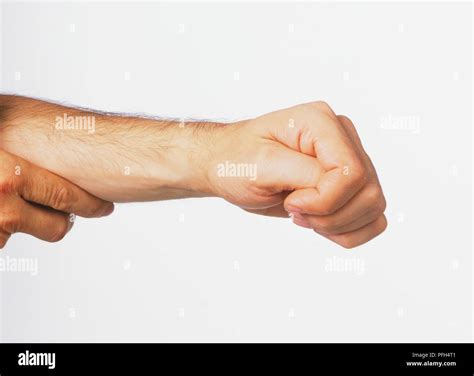 Making A Fist Side View Stock Photo Alamy