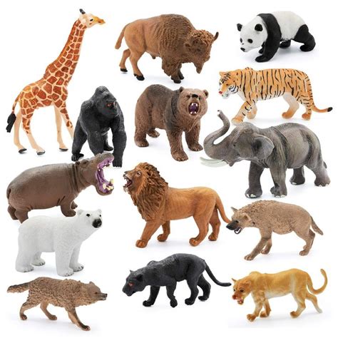14 Jumbo Safari Animal Toy Set Different Varieties Of Zoo Animals