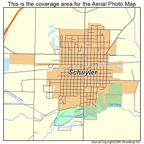 Aerial Photography Map Of Schuyler Ne Nebraska