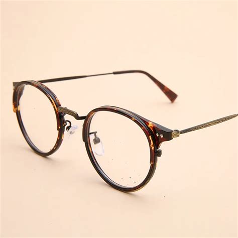 Tr90 Eyeglasses Frames Men Vintage Round Glasses Frame Women Optical Myopia Prescription