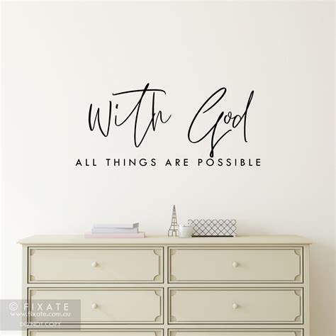 Bible Verse Wall Sticker Quote Religious Wall Decor Quote Etsy