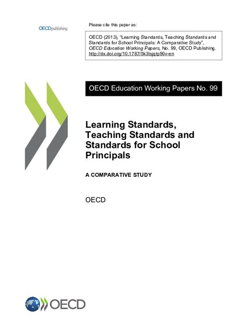 Pdf Learning Standards Teaching Standards And Standards For School Principals A