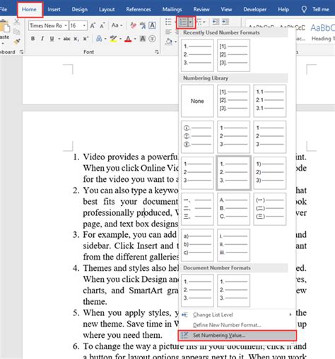 Some Common Problems In Automatic Numbering In Microsoft Word My