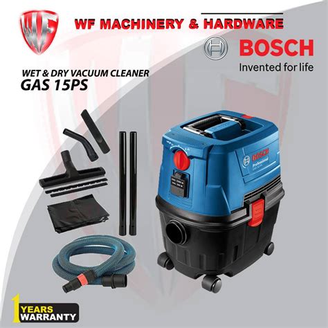 Bosch Gas 15 Ps Vacuum Cleaner 670w 2in1 Functions Vacuuming And Blowing