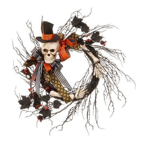 National Tree Company Halloween Skeleton Wreath Skeleton Wreath