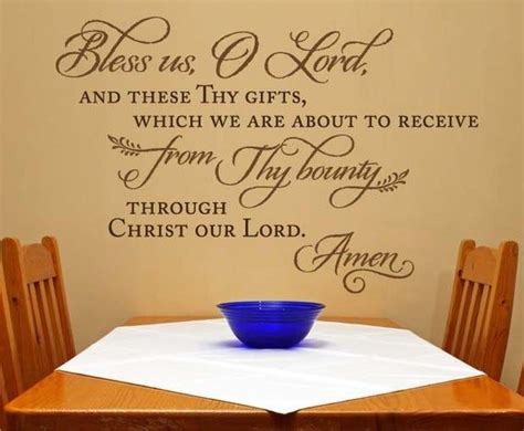Prayer Before Meals Wall Decal Bless Us O Lord Prayers Before Meals