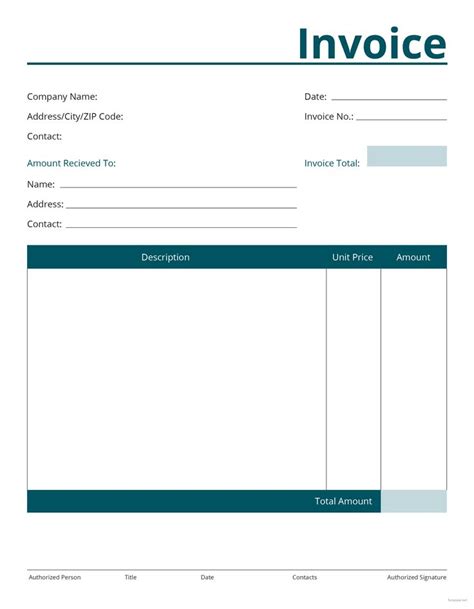 Blank Commercial Invoice Template Free Pdf Word 16 Customisable Tax