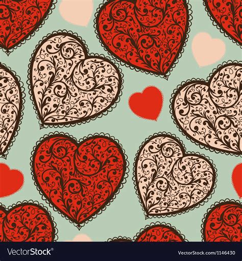 Seamless Pattern With Hearts Royalty Free Vector Image