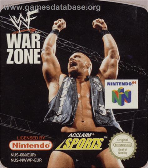 Wwf War Zone Nintendo N Artwork Cartridge Top