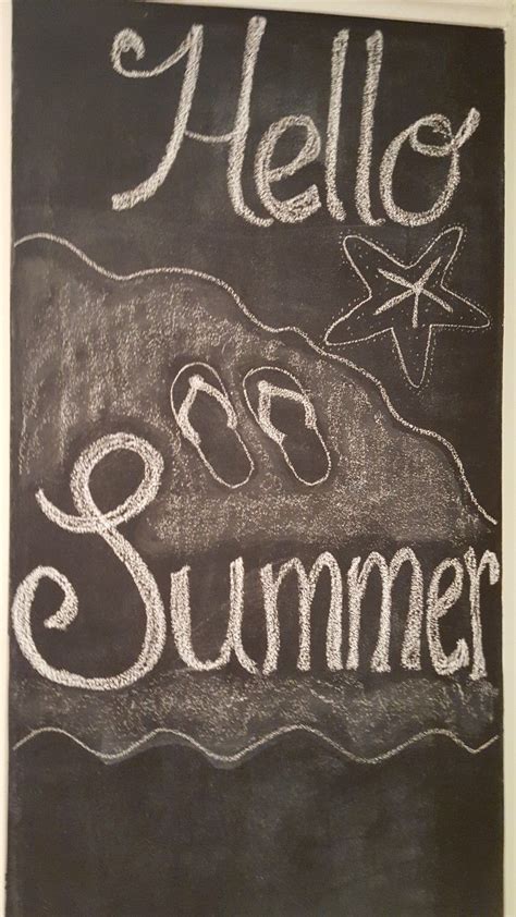 Hello Summer Chalkboard Art Summer Chalkboard Art Summer Chalkboard