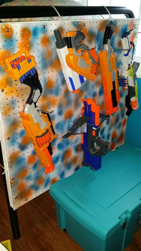 Total nerf gun wall project cost = under $50. Pin on Kyle's room ideas