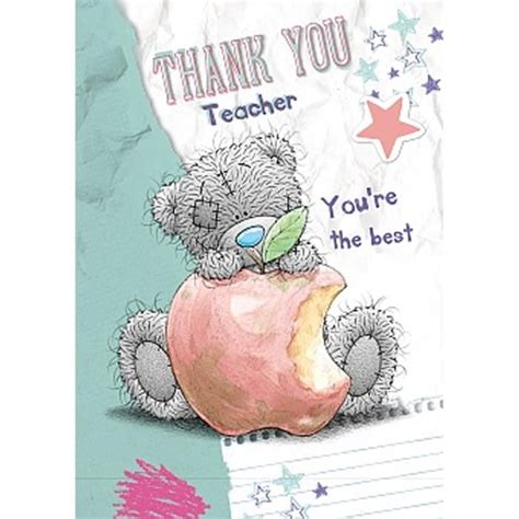 Thank You Teacher Me To You Bear Cards Pack Of 5 Tatty Teddy Teddy