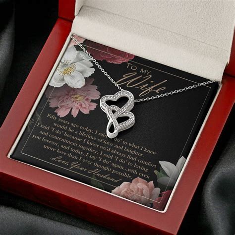 50th Anniversary Gift For Wife 50 Year Anniversary Jewelry Etsy