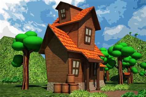 d model low poly cartoon house vr ar low poly cgtrader my xxx hot girl