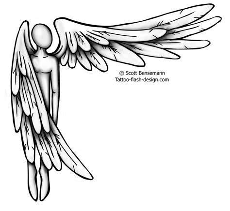 Guardian Angel Tattoo Drawing At Getdrawings Free Download