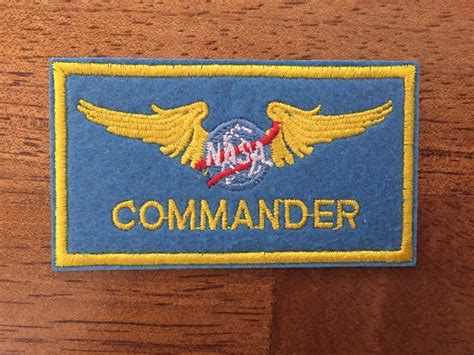 Nasa Commander Embroidered Iron On Patch Nasa Patch Etsy