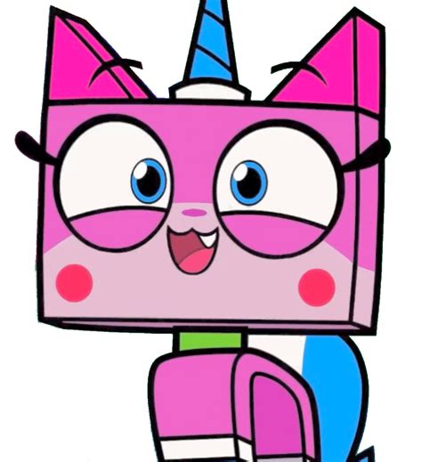 A Cartoon Cat With A Unicorn Horn On Its Head And Eyes Sitting In