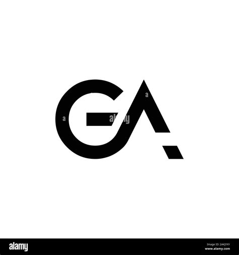 Initial Ga Letter Linked Logo Ga Letter Type Logo Design Vector