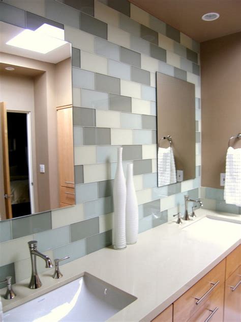 Subway tile is a rectangular tile that typically measures 3 inches by 6 inches, though it can be any rectangular tile with a length twice its height. Large Glass Subway Tile
