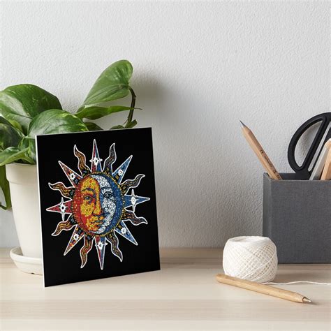Celestial Mosaic Sunmoon Art Board Print For Sale By Sandersart