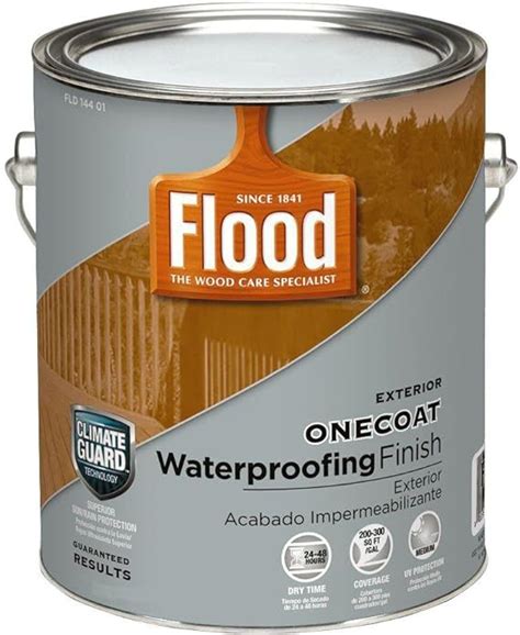 Flood Exterior Wood Paint Onecoat Waterproofing Finish 1 Gallon House