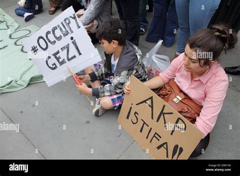 Turkish Protesters Gathered In London To Show Their Support To Gezi