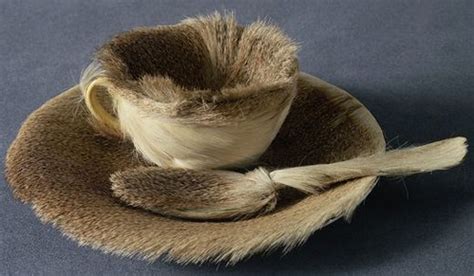 Fur Covered Cup Saucer And Spoon Meret Oppenheim Swiss Flickr