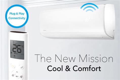 The connected air conditioner is an excellent option for cooling up to 600 square feet of space. Midea DC Inverter Wall Mounted Air Conditioner