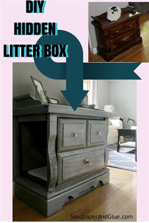 Cat litter box, cat furniture, litter storage, wood cat furniture redgarage. DIY Hidden Litterbox | Diy litter box, Litter box ...