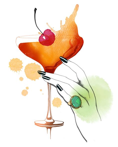Cocktail Hourartistchristina Drejenstam Wine Poster