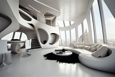 Premium Photo Luxury Penthouse In Futuristic Building With Sleek And