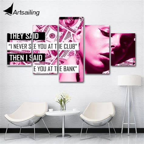 5 Panel Canvas Painting Home Decor They Said Motivational Inspirational