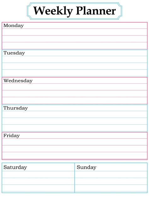 Free Printable School Agenda Templates Free Printable