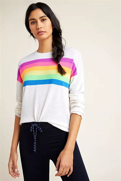 Sundry Rainbow Striped Sweater Anthropologie