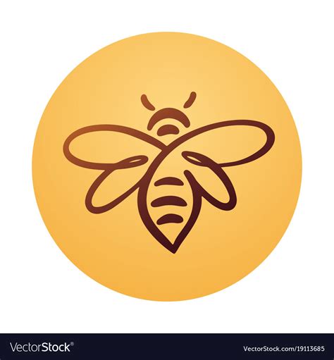 bee logo bee honey royalty free vector image vectorstock