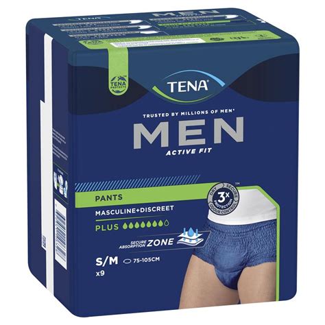 Buy Tena Pant Men Active Fit Plus Medium 9 Pack Online At Chemist