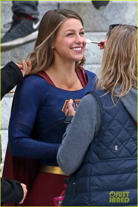 Melissa Benoist Is All Smiles While Filming Supergirl Photo 3758816