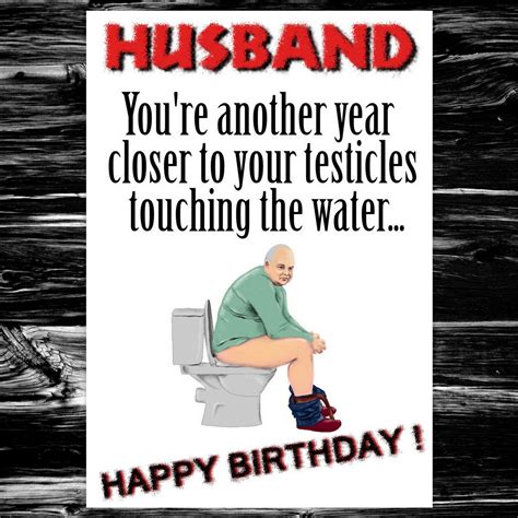 Husband Funny Birthday Card For Him Men Male Testicles 5060559316569 Ebay