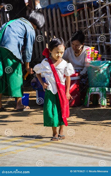 Ngapali Beach Myanmar December 3 2014 An Unidentified Child