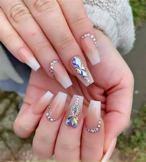 Best Neutral Nail Art Designs With Bling And Glitter Major Mag Bling Nail Art Bling