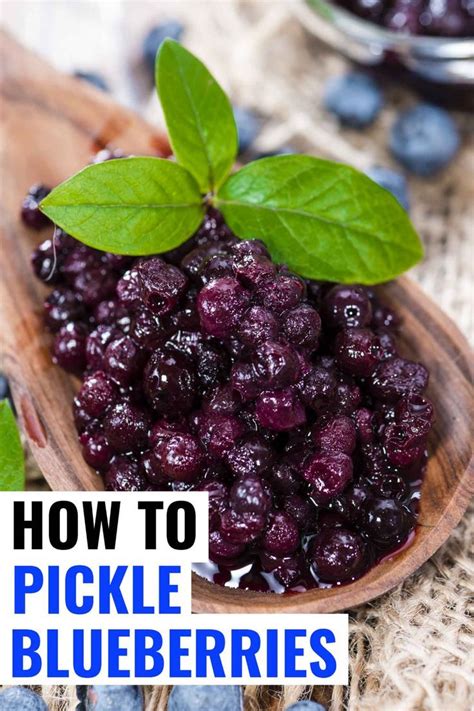 This pickled blueberry recipe is so easy to make and it's a perfect way ...