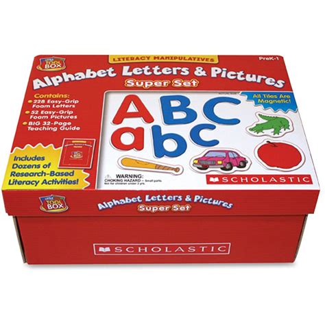 Scholastic Little Red Tool Box Alphabet Letters And Pictures Super Set