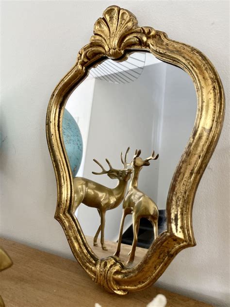 Ancien miroir doré vintage - Luckyfind