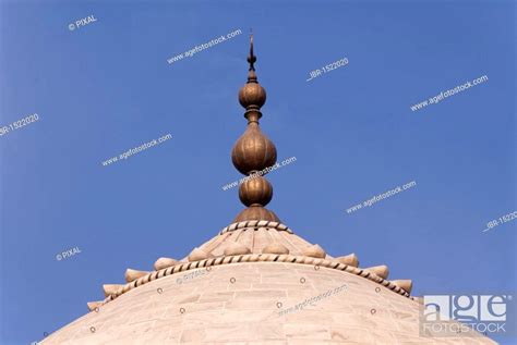 Detail Roof Taj Mahal Agra Uttar Pradesh India Asia Stock Photo