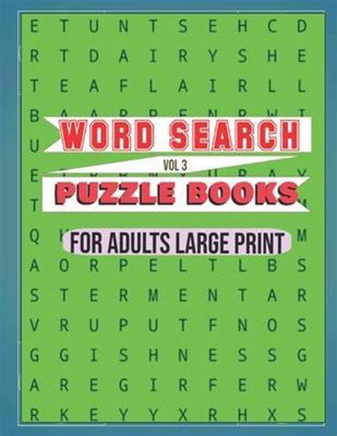 Word Search Puzzle Book For Adults Large Print Sara Largeprint
