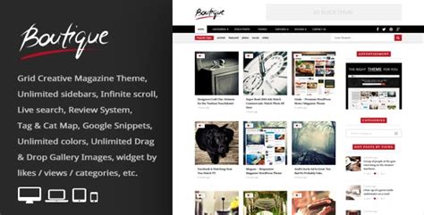 Boutique Grid V Creative Magazine Wordpress Theme Download Jojothemes