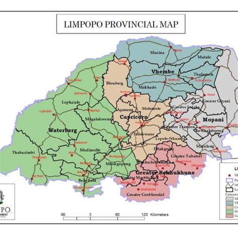 2 Map Of Limpopo Showing The Districts Data Source Download